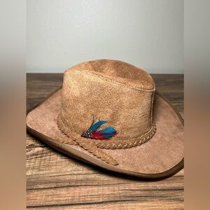 SUEDE LEATHER RANCHER HAT SIZE MEDIUM . 🪶 MADE IN USA